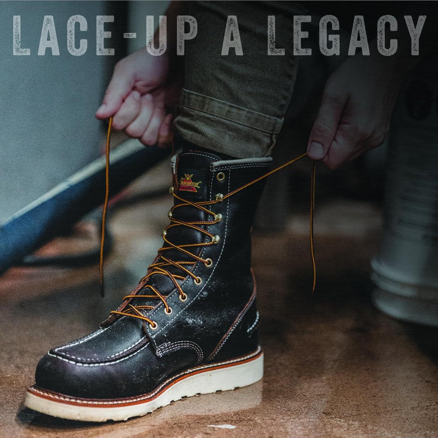 imageThorogood 1957 Series 8 Waterproof Work Boots for Men FullGrain Leather with Moc Toe Comfort Insole and SlipResistant Wedge Outsole EH ResistantBriar Pitstop