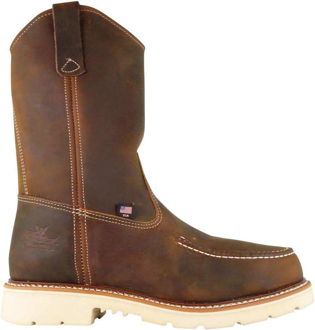 imageThorogood American Heritage 11 Steel Safety Toe Wellington Boots for Men Premium FullGrain Leather with SlipResistant Heel Outsole and Comfort Insole EH RatedTrail Crazy Horse