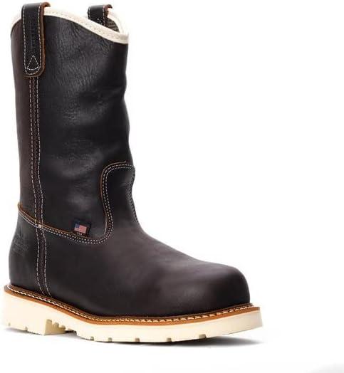 imageThorogood American Heritage 11 Steel Toe Wellington Boots for Men Premium FullGrain Leather SlipResistant Heel Outsole and Comfort InsoleBriar Pitstop