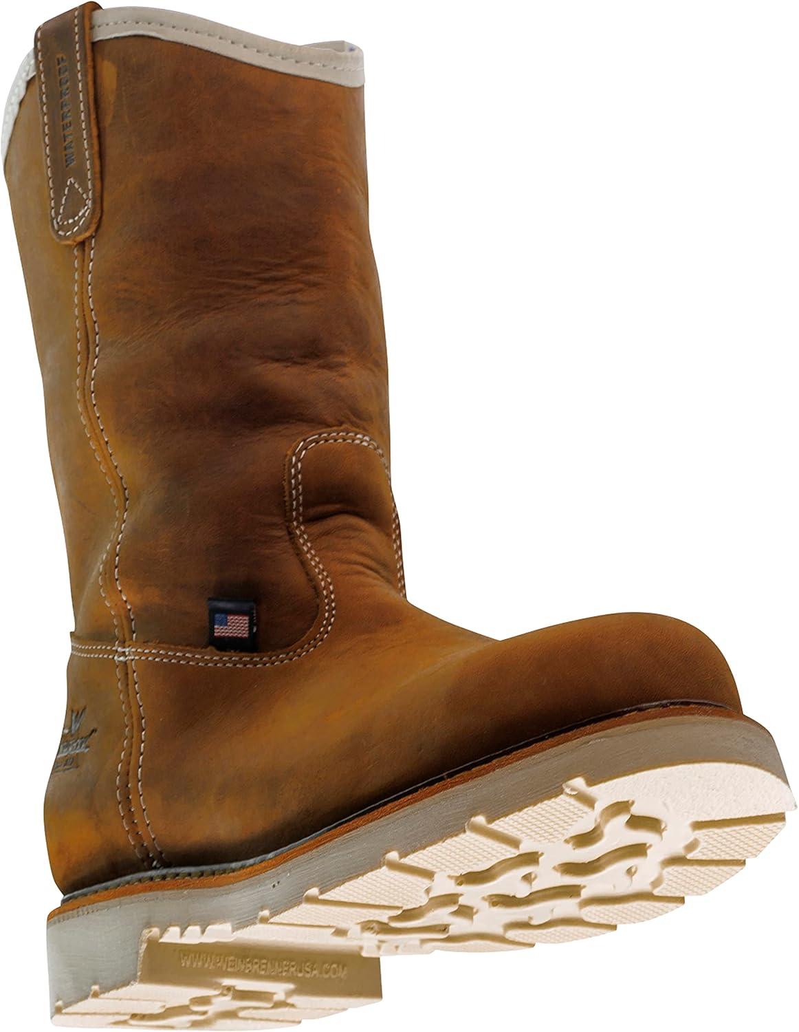 imageThorogood American Heritage 11 Steel Toe Wellington Boots for Men Premium FullGrain Leather SlipResistant Heel Outsole and Comfort InsoleCrazyhorse