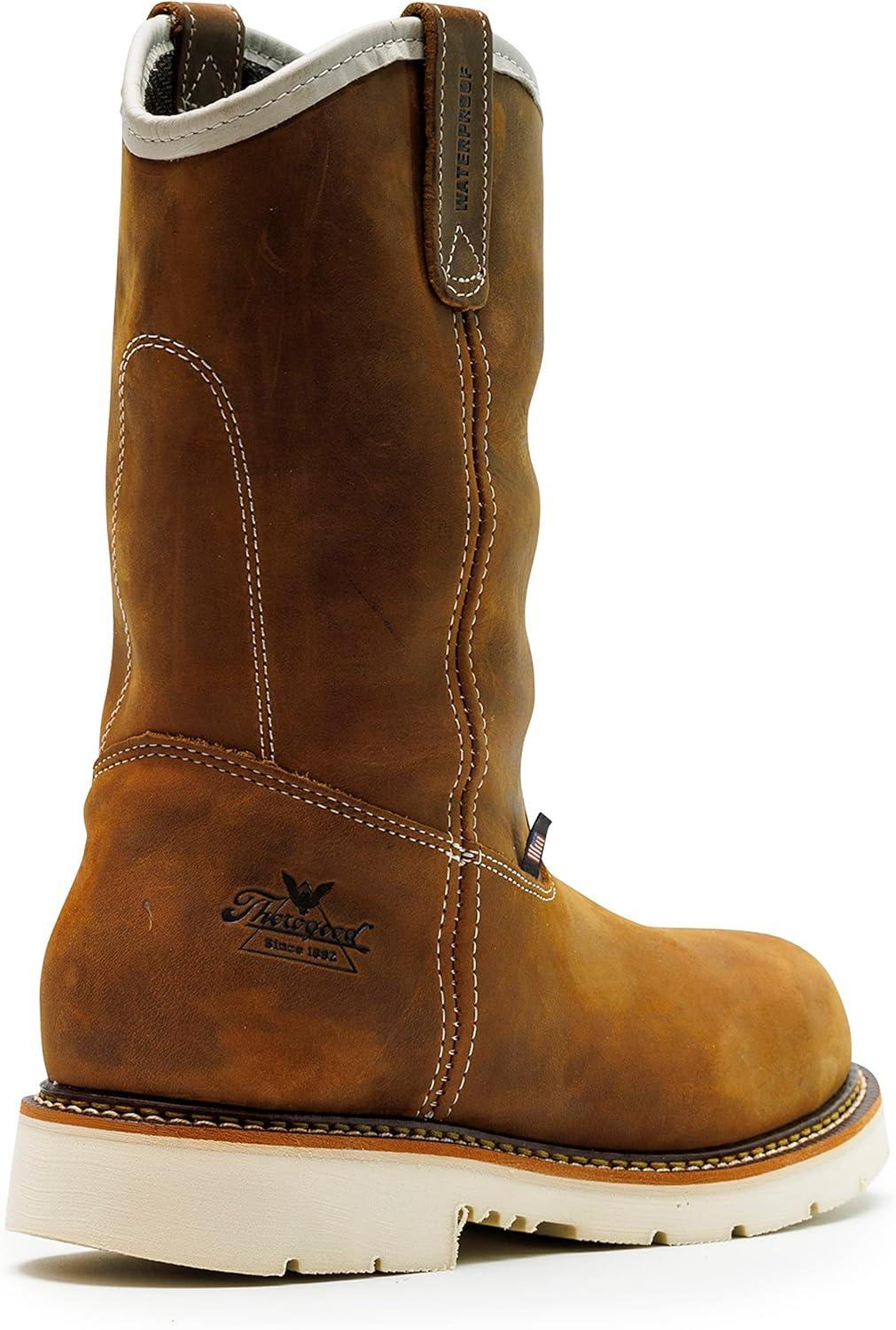 imageThorogood American Heritage 11 Steel Toe Wellington Boots for Men Premium FullGrain Leather SlipResistant Heel Outsole and Comfort InsoleCrazyhorse