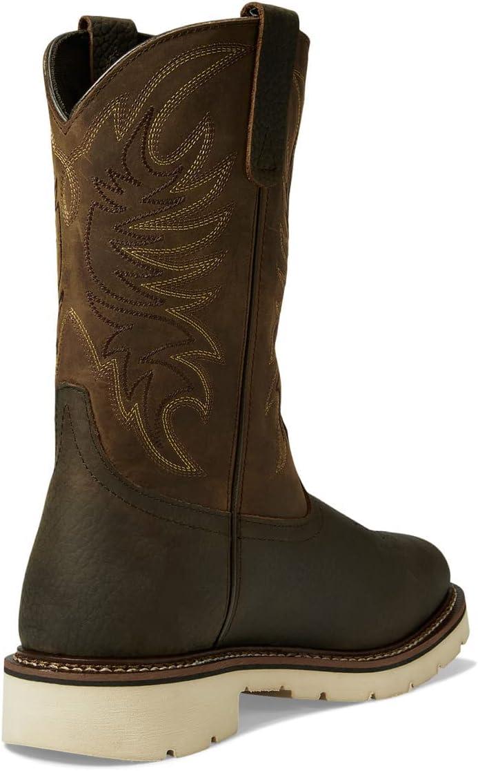 imageThorogood American Heritage 11quot Square Toe Wellington Leather Work Boots for Men with SlipResistant OutsoleNonSafety Toe