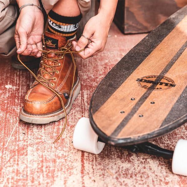 imageThorogood American Heritage 6 Moc Toe Work Boots for Men  Soft Toe Premium FullGrain Leather with SlipResistant Wedge Outsole and Comfort Insole EH RatedTobacco