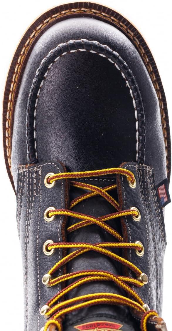 imageThorogood American Heritage 6 Steel Toe Work Boots for Men  FullGrain Leather with Moc Toe SlipResistant Wedge Outsole and Comfort Insole EH RatedBriar Pitstop  Maxwear Wedge Creme