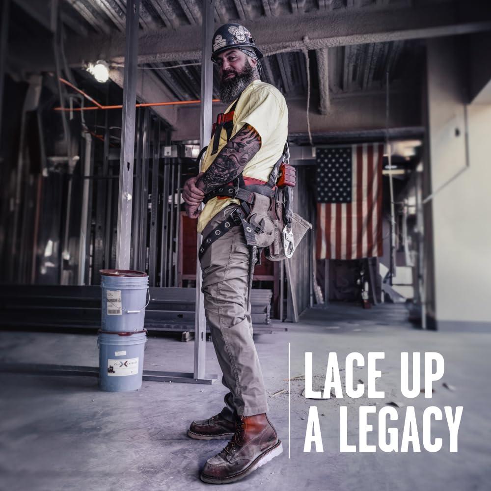 imageThorogood American Heritage 6 Steel Toe Work Boots for Men  FullGrain Leather with Moc Toe SlipResistant Wedge Outsole and Comfort Insole EH RatedTobacco Oiltanned