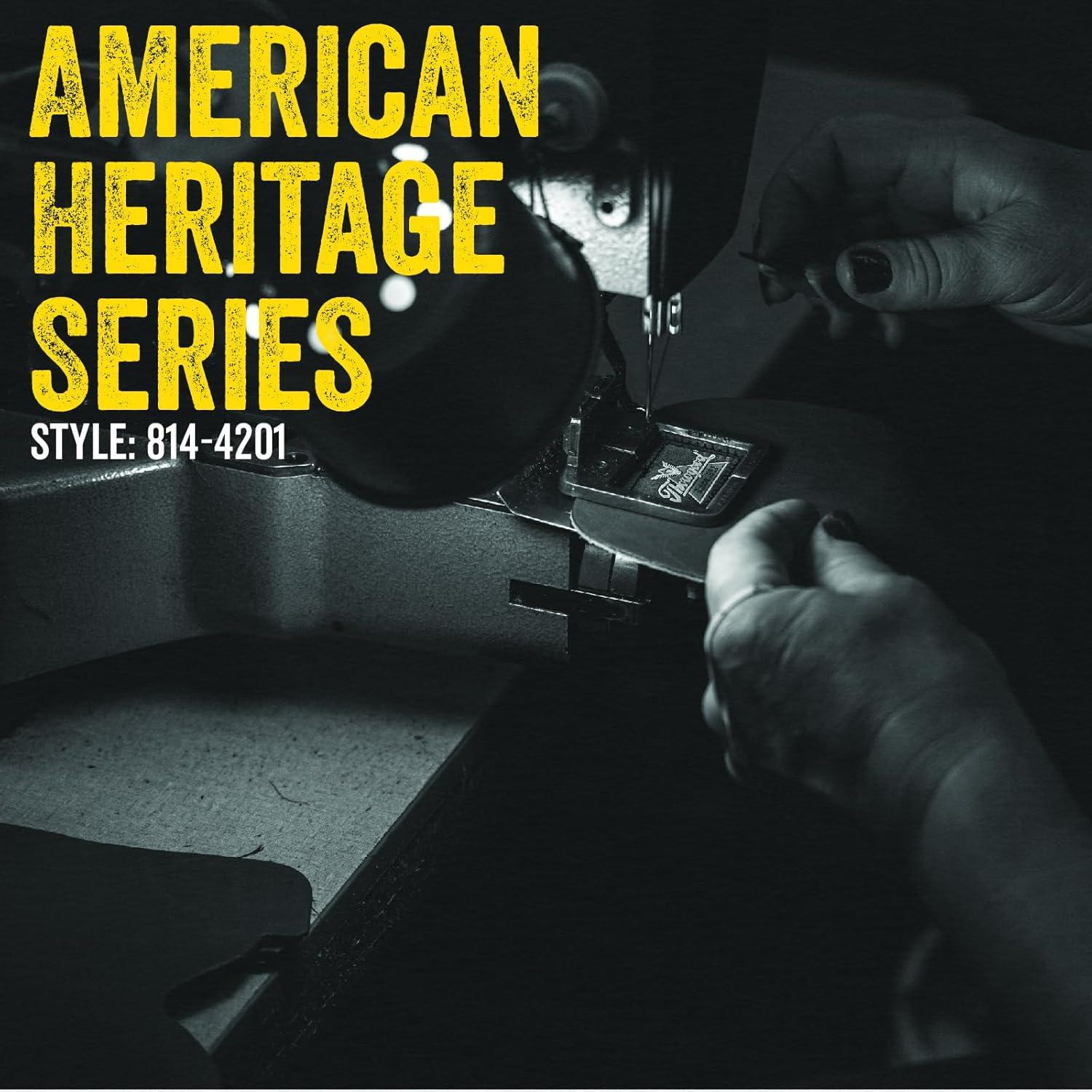 imageThorogood American Heritage 8 Moc Toe Work Boots for Men Made with FullGrain Leather Soft Toe SlipResistant Wedge Outsole and Comfort Footbed EH RatedTobacco Oiltanned