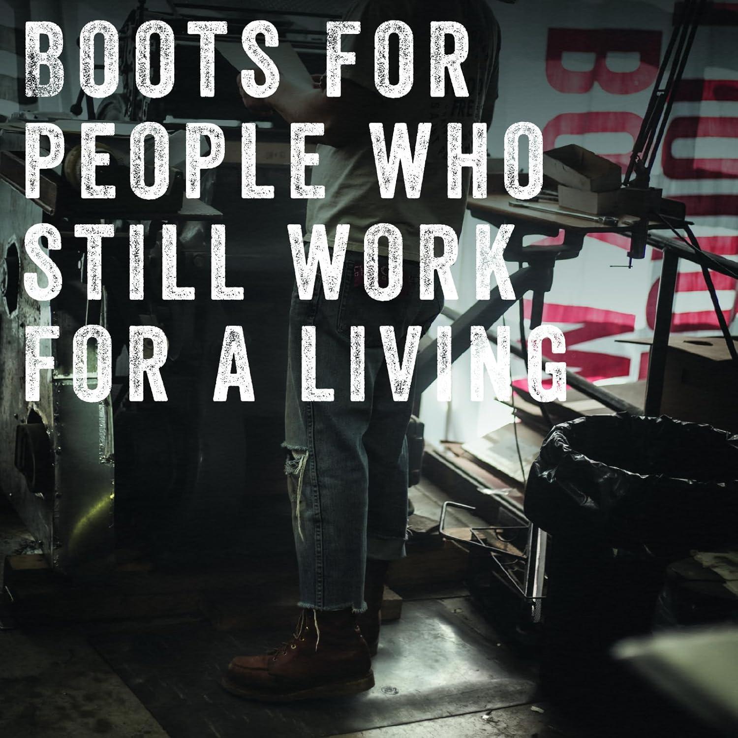 imageThorogood American Heritage 8 Moc Toe Work Boots for Men Made with FullGrain Leather Soft Toe SlipResistant Wedge Outsole and Comfort Footbed EH RatedTobacco Oiltanned