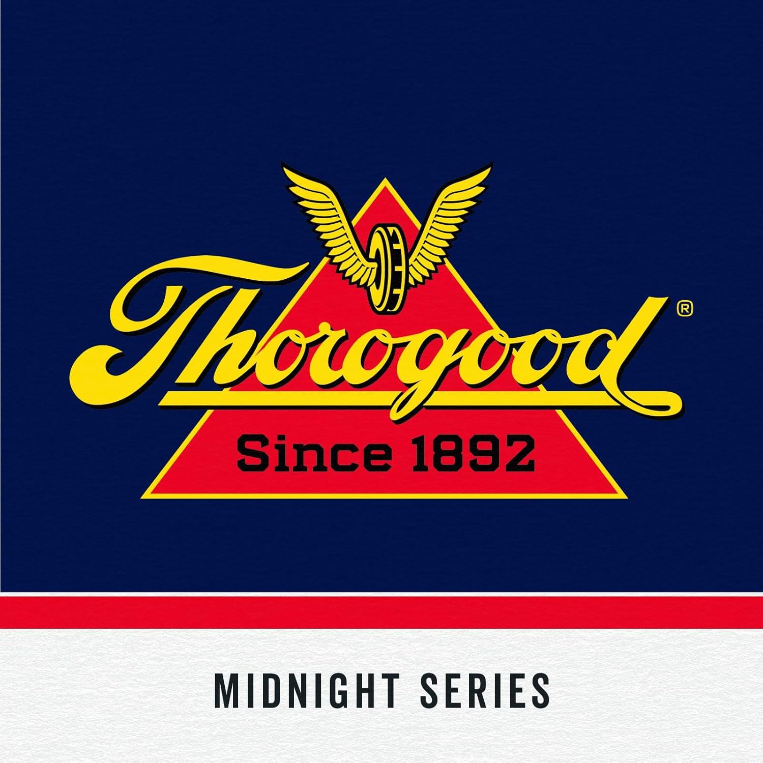 imageThorogood American Heritage 8 Steel Toe Work Boots for Men FullGrain Leather with Moc Toe SlipResistant Wedge Outsole and Comfort Insole EH RatedBlack Midnight Series