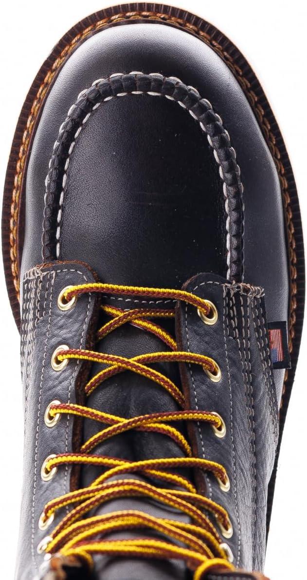 imageThorogood American Heritage 8 Steel Toe Work Boots for Men FullGrain Leather with Moc Toe SlipResistant Wedge Outsole and Comfort Insole EH RatedBriar Pitstop