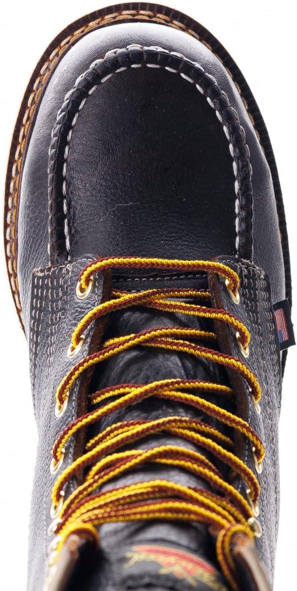 imageThorogood American Heritage 8 Steel Toe Work Boots for Men  FullGrain Leather with Moc Toe SlipResistant Wedge Outsole and Comfort Insole EH RatedBriar Pitstop  Maxwear 90 Creme