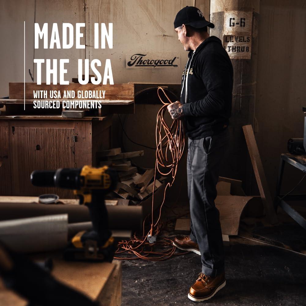 imageThorogood American Heritage 8 Steel Toe Work Boots for Men  FullGrain Leather with Moc Toe SlipResistant Wedge Outsole and Comfort Insole EH RatedTobacco Oiltanned