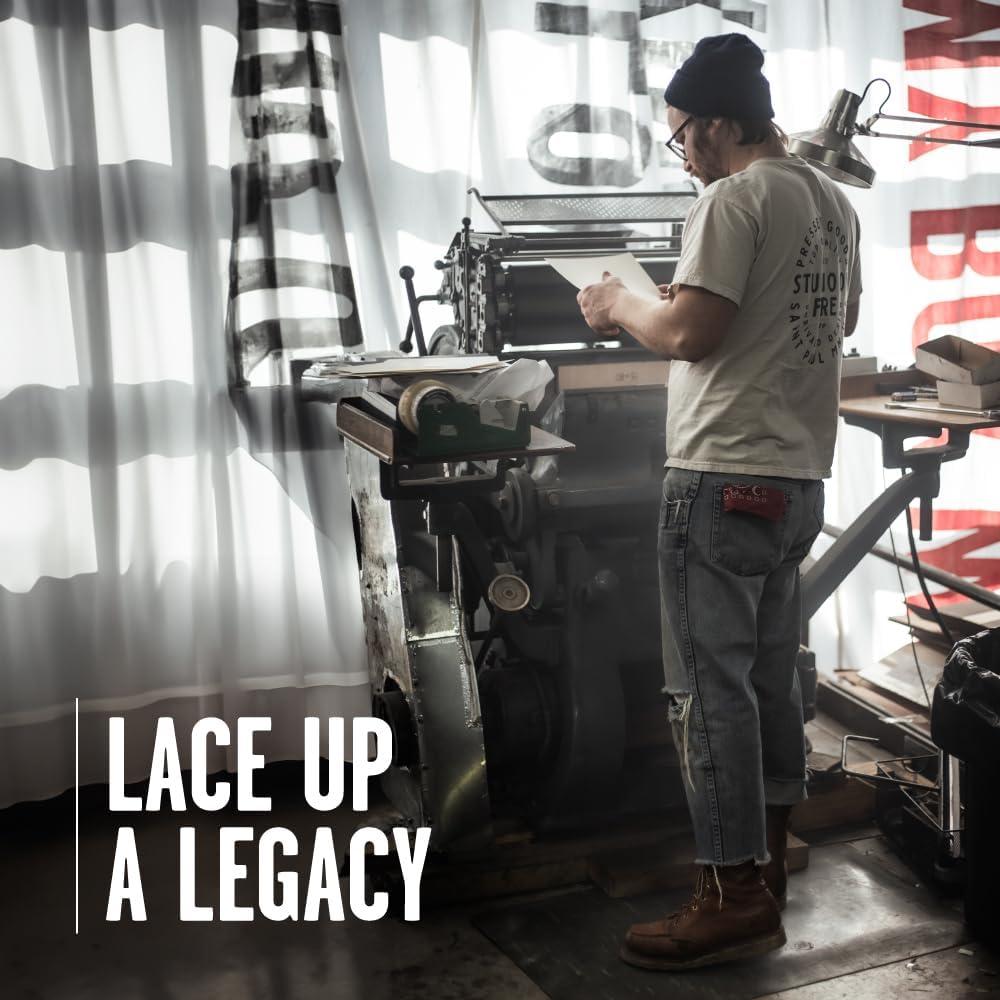 imageThorogood American Heritage 8 Steel Toe Work Boots for Men  FullGrain Leather with Moc Toe SlipResistant Wedge Outsole and Comfort Insole EH RatedTobacco Oiltanned