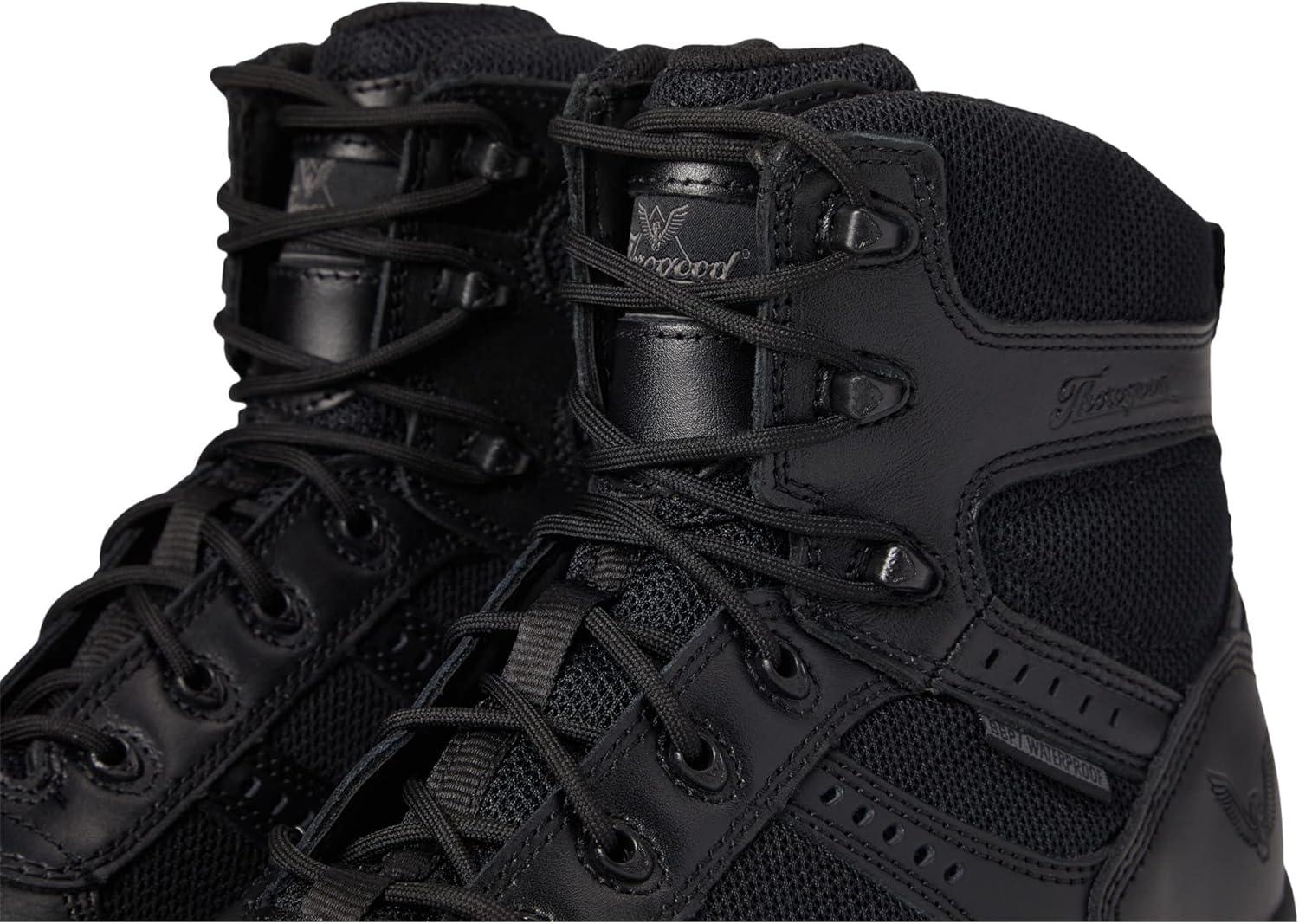 imageThorogood Deuce 6 Waterproof SideZip Black Tactical Boots for Men and Women with Composite Safety Toe FullGrain Leather and SlipResistant Outsole BBP ampamp EH RatedMulti