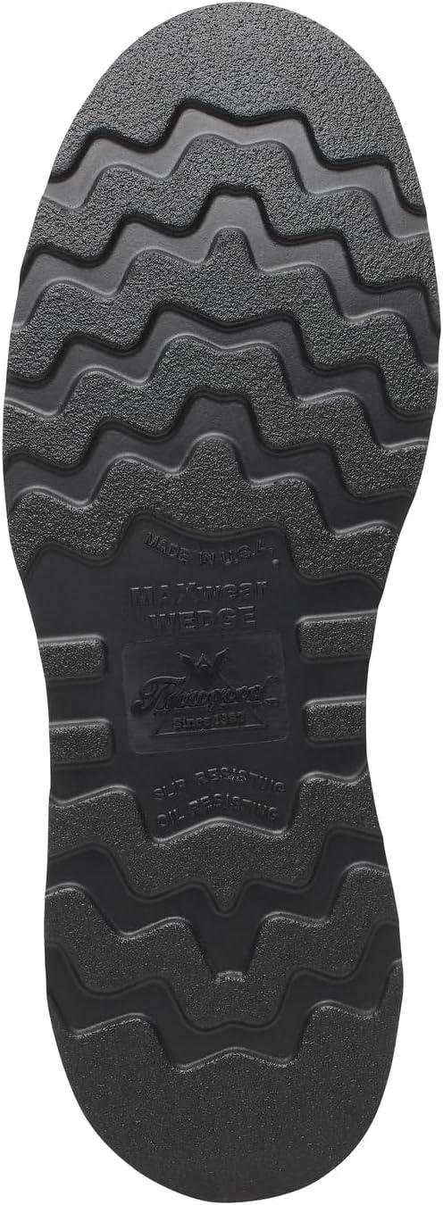 imageThorogood Mens American Heritage 8quot Trail Steel Moc Toe Wedge Work BootTrail Crazy Horse Black Heel