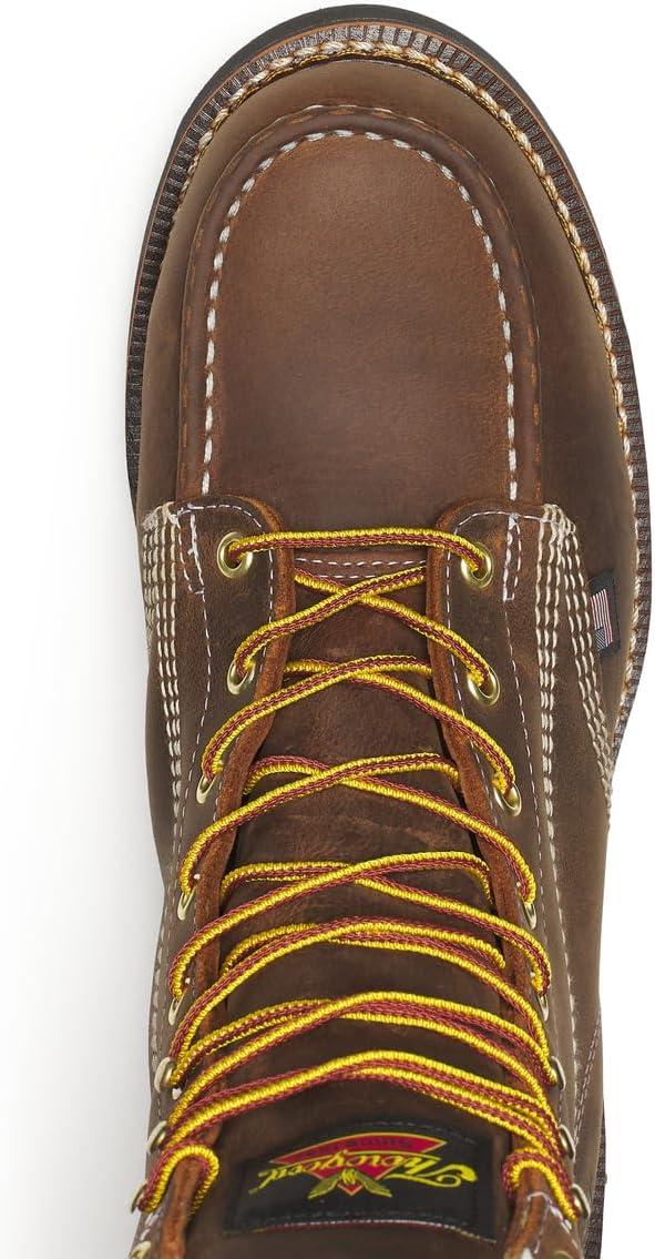 imageThorogood Mens American Heritage 8quot Trail Steel Moc Toe Wedge Work BootTrail Crazy Horse Black Heel