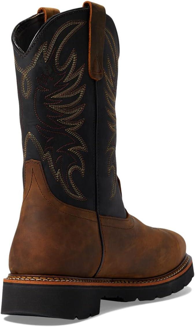 imageThorogood Mens American Heritage 11quot Square Toe Wellington Waterproof Leather Work BootsBlack UpperCrazyhorse Bottom