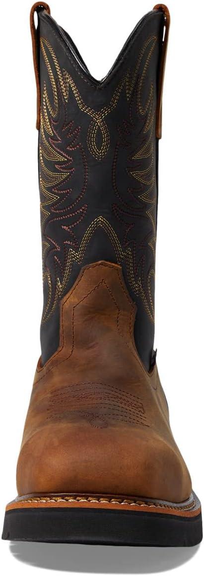 imageThorogood Mens American Heritage 11quot Square Toe Wellington Waterproof Leather Work BootsBlack UpperCrazyhorse Bottom