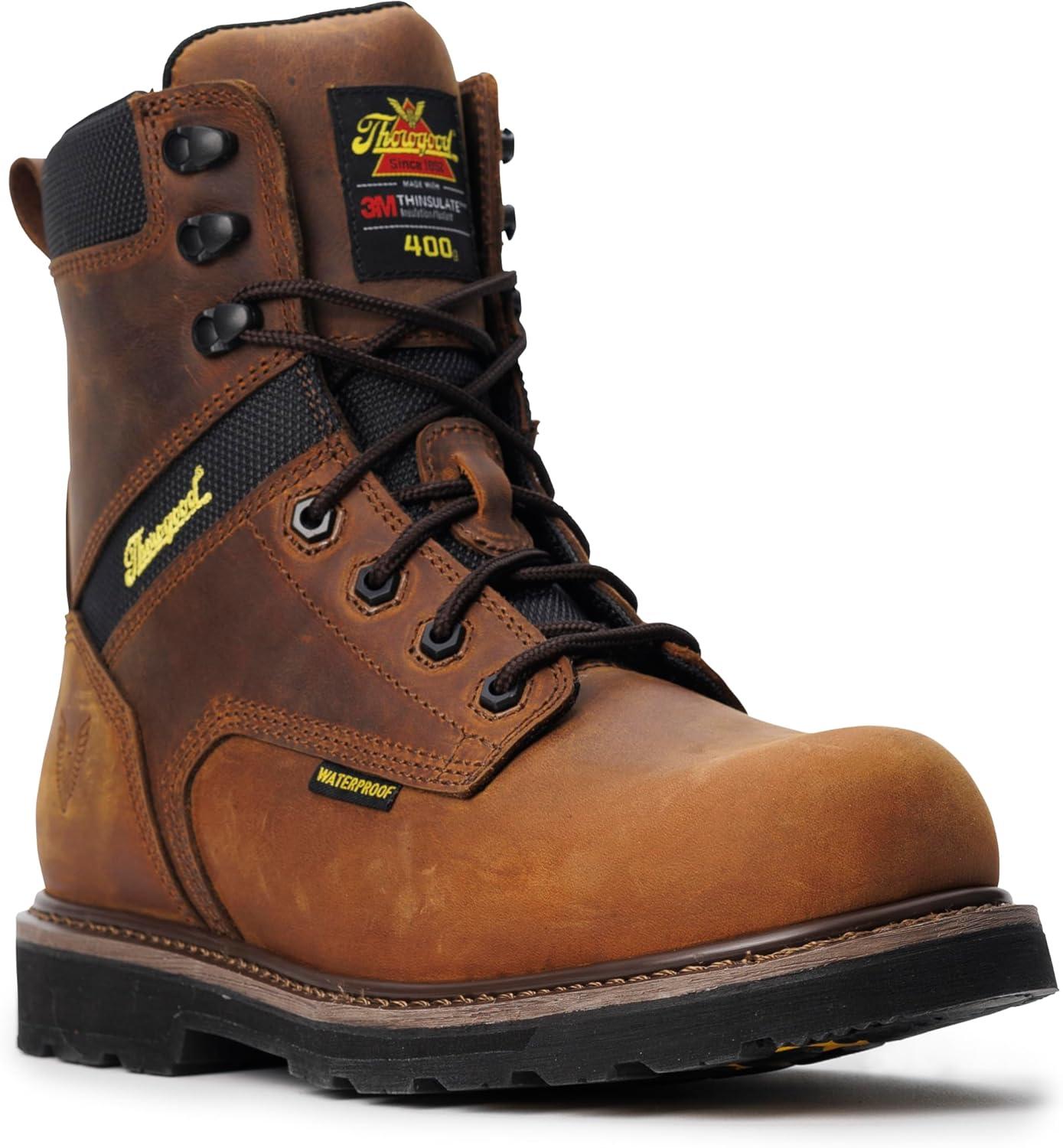 imageThorogood Mens Job Site Series WaterproofInsulated 8 Safety Toe BootCrazyhorse