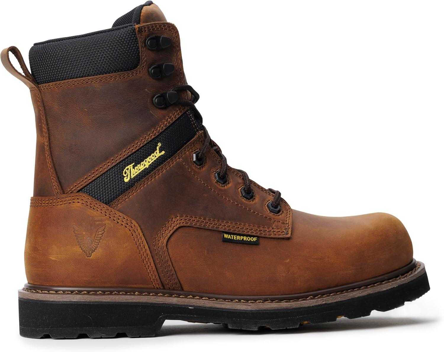imageThorogood Mens Job Site Series WaterproofInsulated 8 Safety Toe BootCrazyhorse