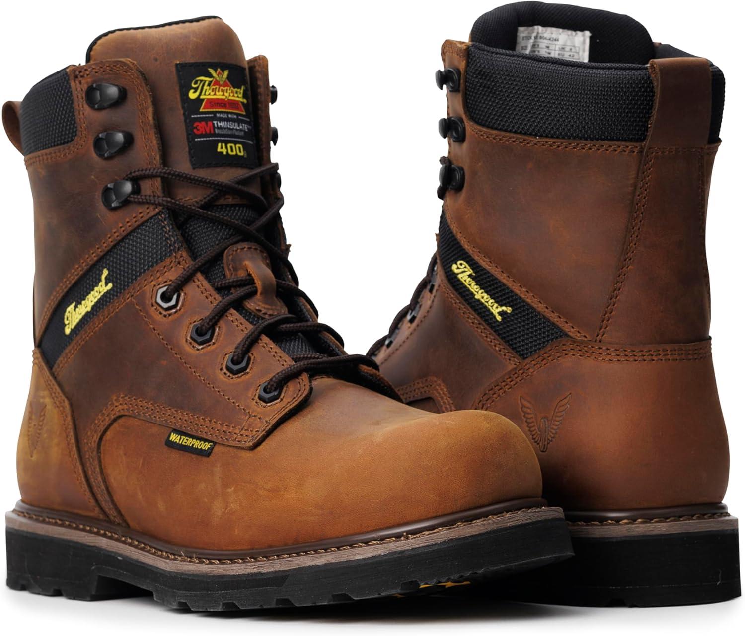 imageThorogood Mens Job Site Series WaterproofInsulated 8 Safety Toe BootCrazyhorse