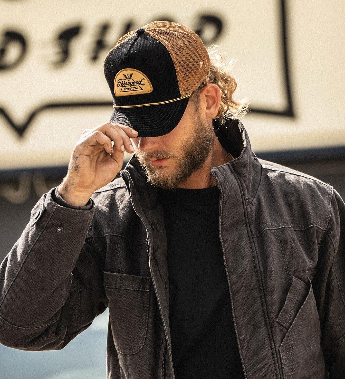 imageThorogood Mens Vintage Corduroy Snap Back HatBlack