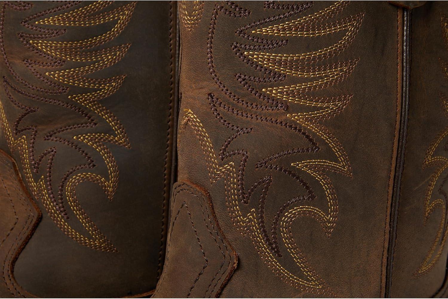 imageThorogood Mens Western Work 11quot Waterproof Square Toe Western BootCrazy Horse