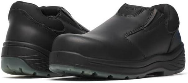 imageThorogood ThoroFlex Black SlipOn Safety Toe Work Shoes for Men and Women FullGrain Leather Upper with Cushioning Footbed and Slip Oil and PunctureResistant OutsoleBlack