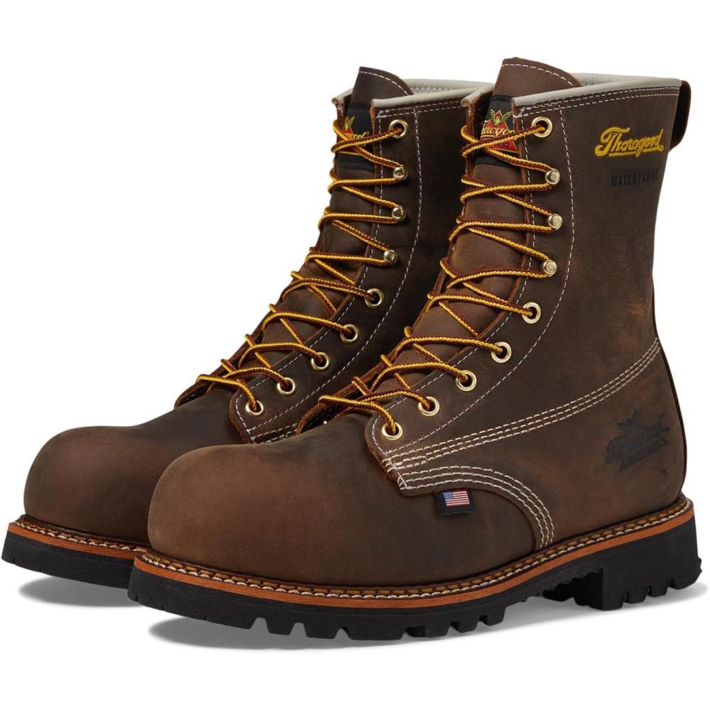 imageThorogood American Legacy Series 8quot Crazyhorse Nano Toe Waterproof Leather Work Boots for Men with SlipResistant OutsoleCrazy Horse