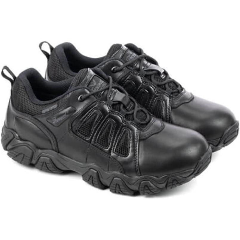 imageThorogood Crosstrex Waterproof Safety Toe Work Shoes for Men  Lightweight Polishable Leather and Mesh with Comfort Insole and SlipResistant Outsole ASTM RatedBlack