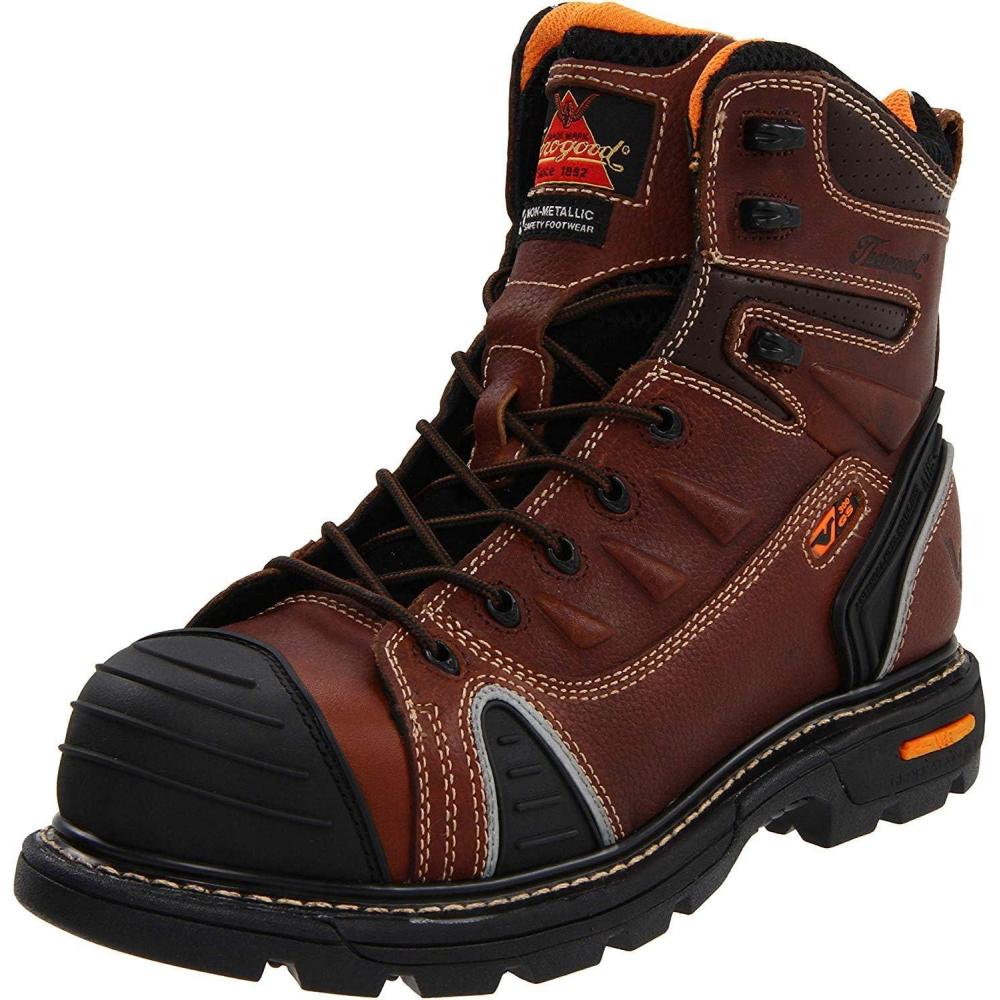 imageThorogood GENFlex2 6 Composite Safety Toe Work Boots For Men  Breathable HeavyDuty Toe Cap Boots With Goodyear Storm Welt SlipResistant Outsole and Comfort InsoleBrown