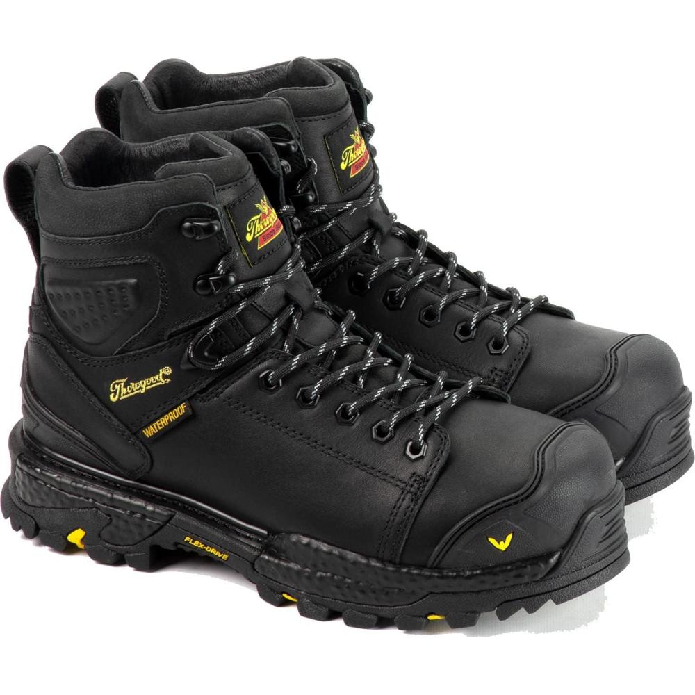 imageThorogood Infinity FD 6 Waterproof Composite Toe Work Boots for Men Made with Premium FullGrain Leather and SlipResistant AntiFatigue Outsole EH RatedBlack