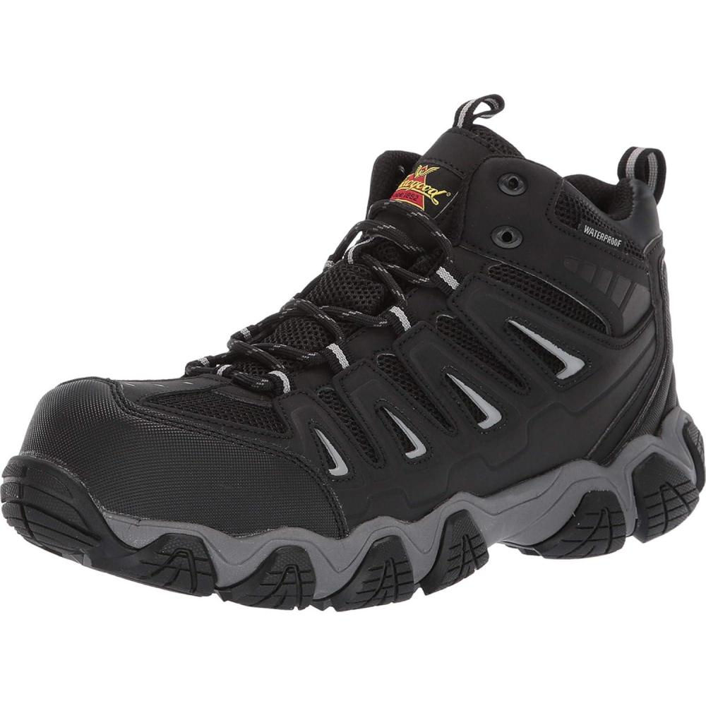 imageThorogood Mens Crosstrex Series Mid Cut Waterproof Composite Toe Hiker BootBlackGrey