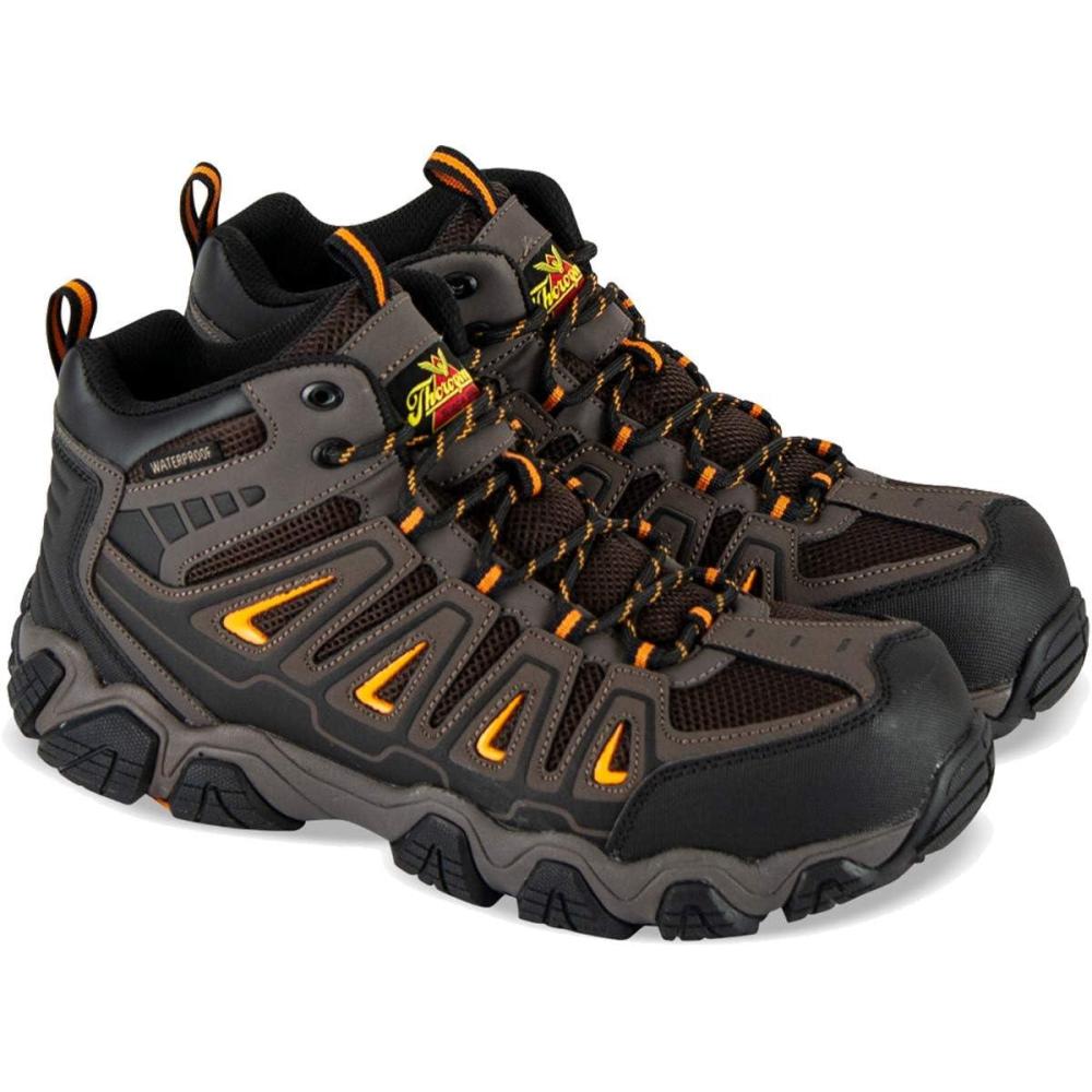 imageThorogood Mens Crosstrex Series Mid Cut Waterproof Composite Toe Hiker BootBrownOrange