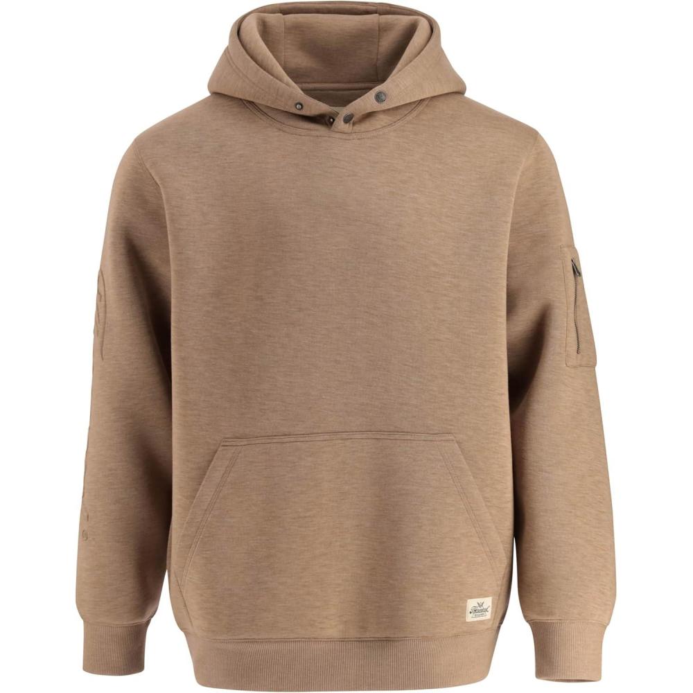 imageThorogood Mens Durable Water Repellent Snap Neck Performance Pullover HoodieOtter Heather