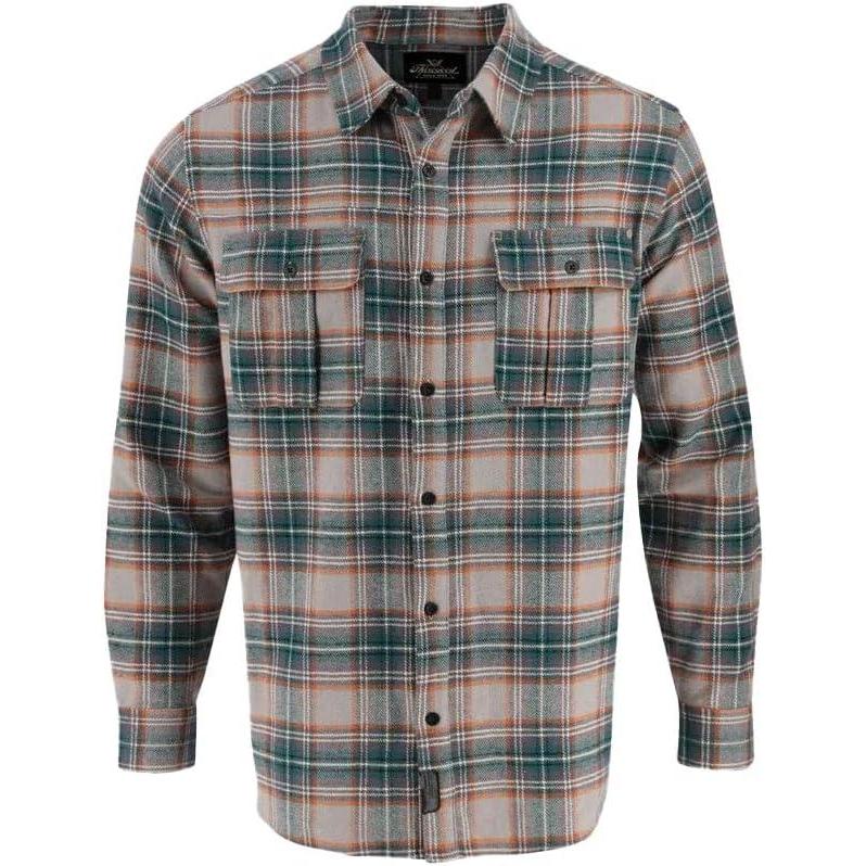imageThorogood Mens Heavyweight Brushed Flannel Long Sleeve Button Up ShirtTrades Legacy Plaid