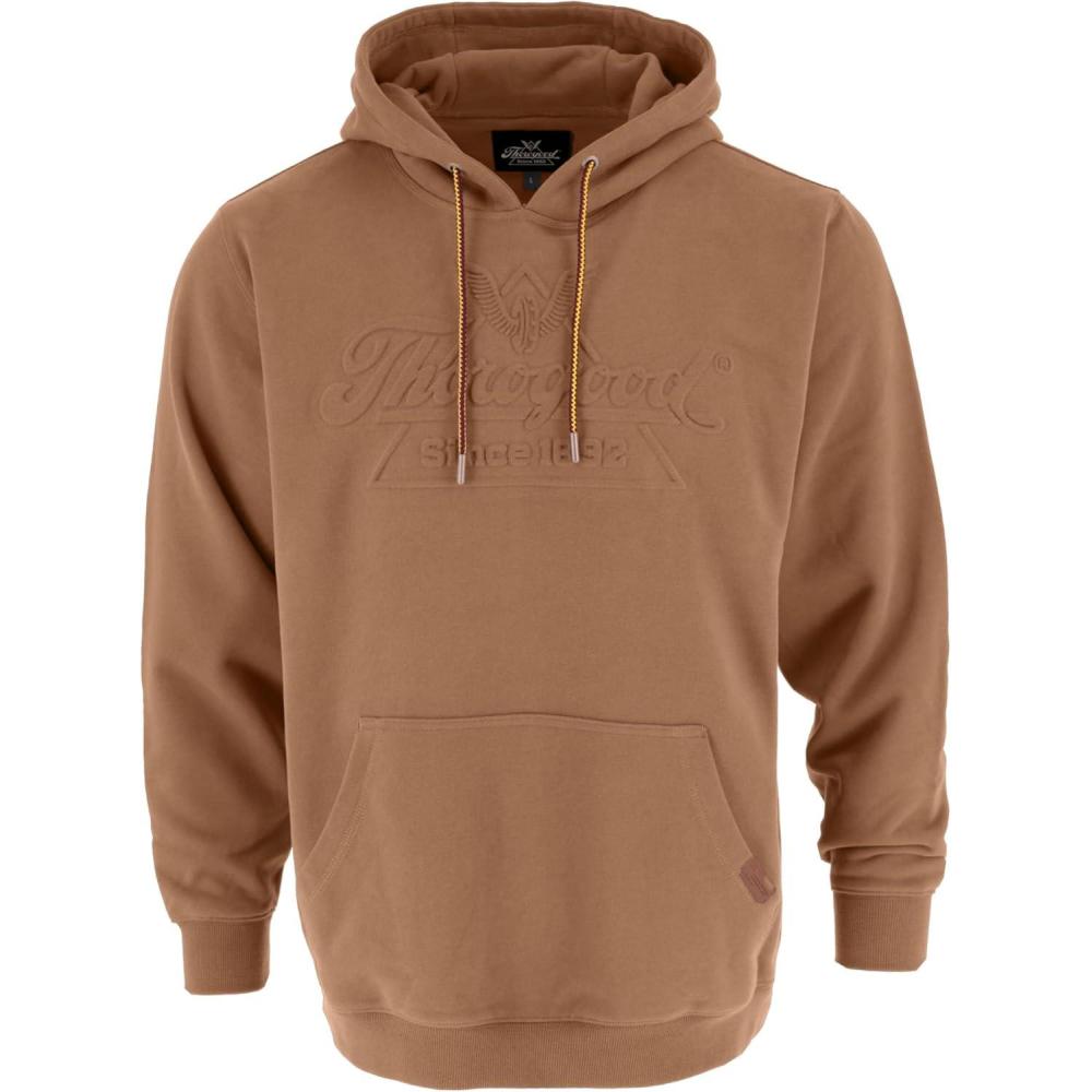 imageThorogood Mens Heavyweight Hoodie Embossed Logo Pullover Workwear SweatshirtOtter