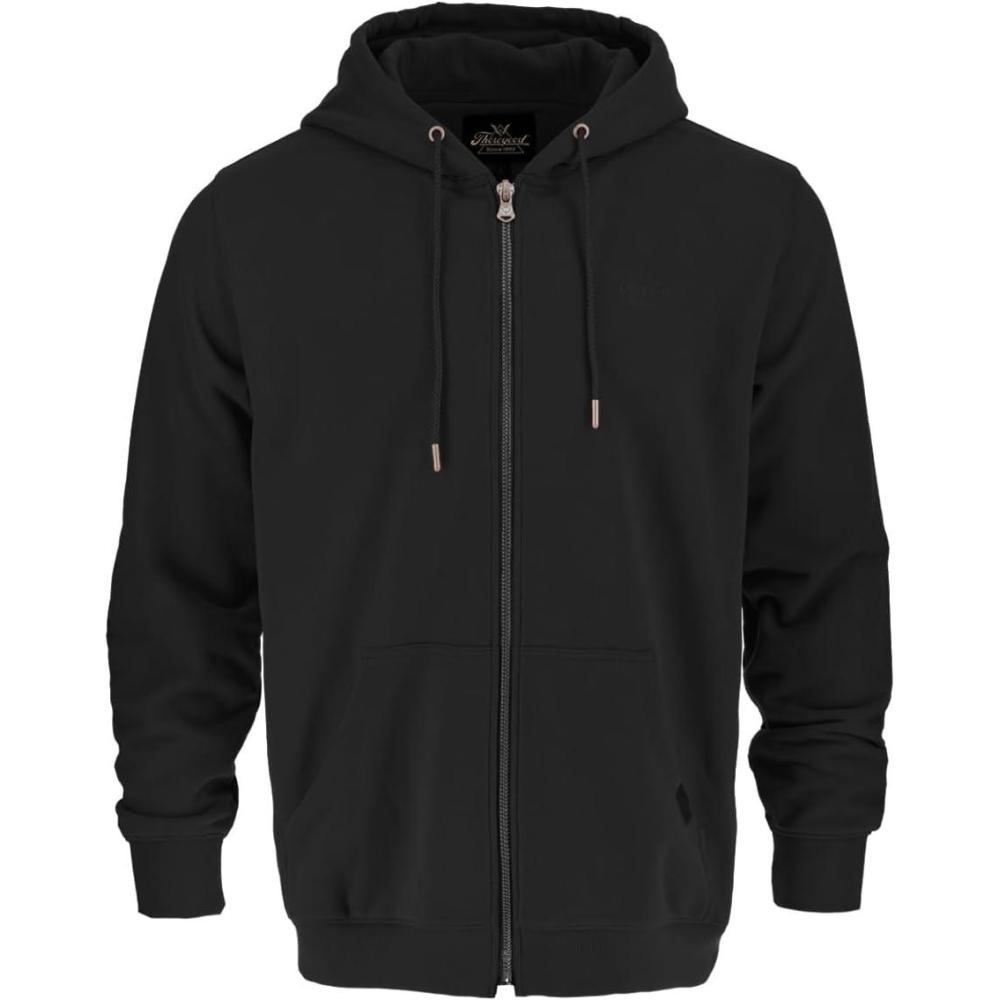 imageThorogood Mens Heavyweight Hoodie Zip Up Workwear SweatshirtBlack