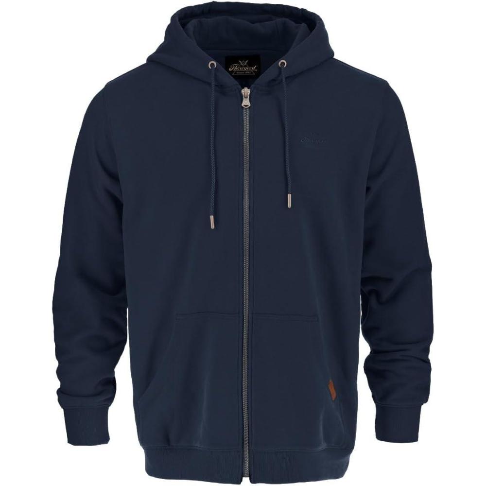 imageThorogood Mens Heavyweight Hoodie Zip Up Workwear SweatshirtPageant Blue