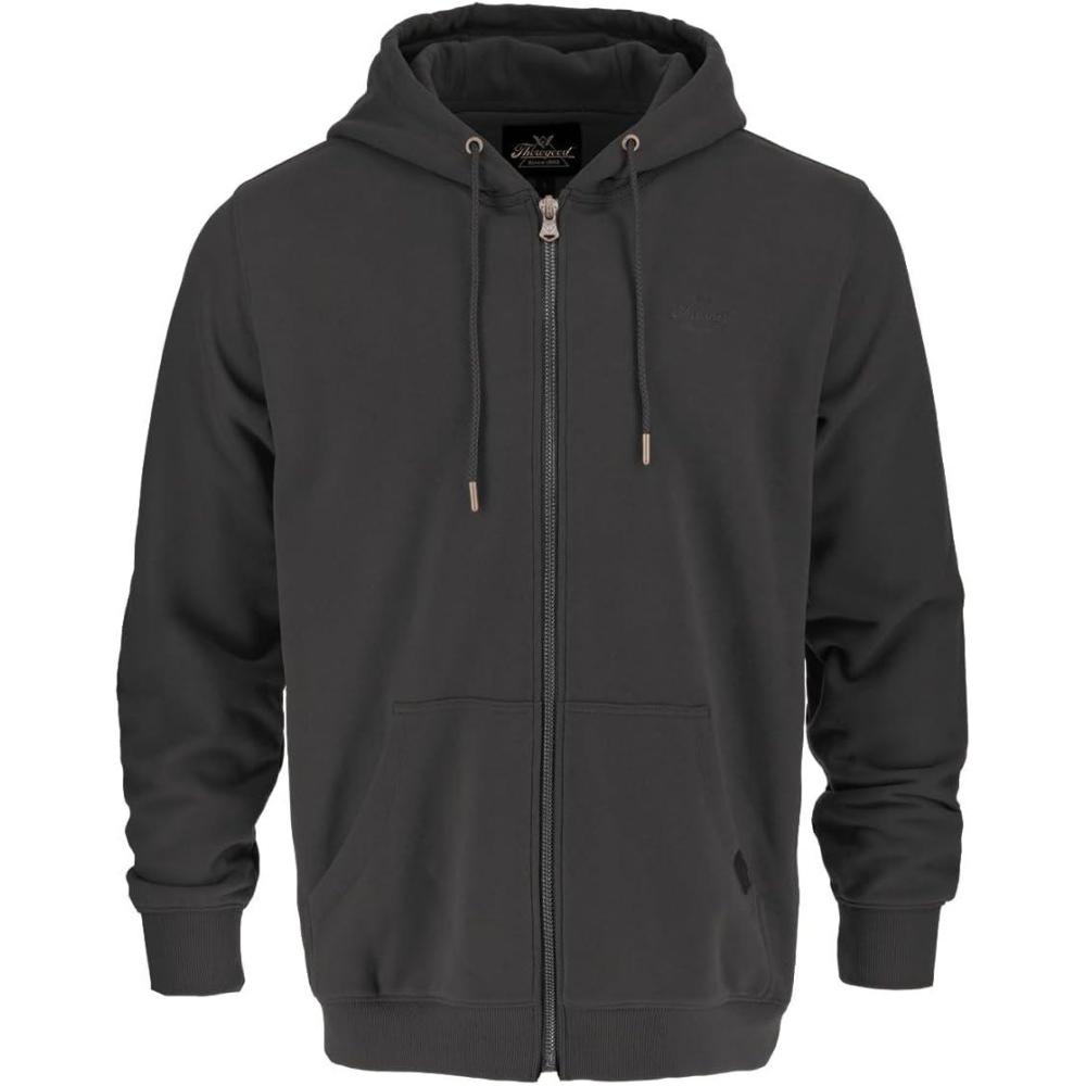 imageThorogood Mens Heavyweight Hoodie Zip Up Workwear SweatshirtTarmac