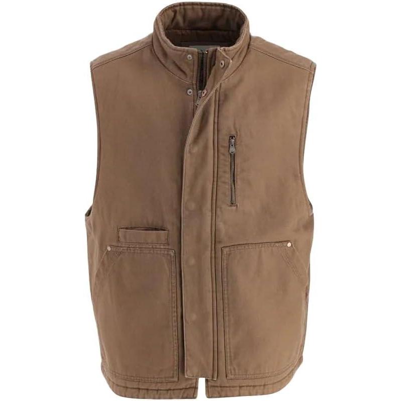 imageThorogood Mens Heritage Stone Washed Canvas VestOtter