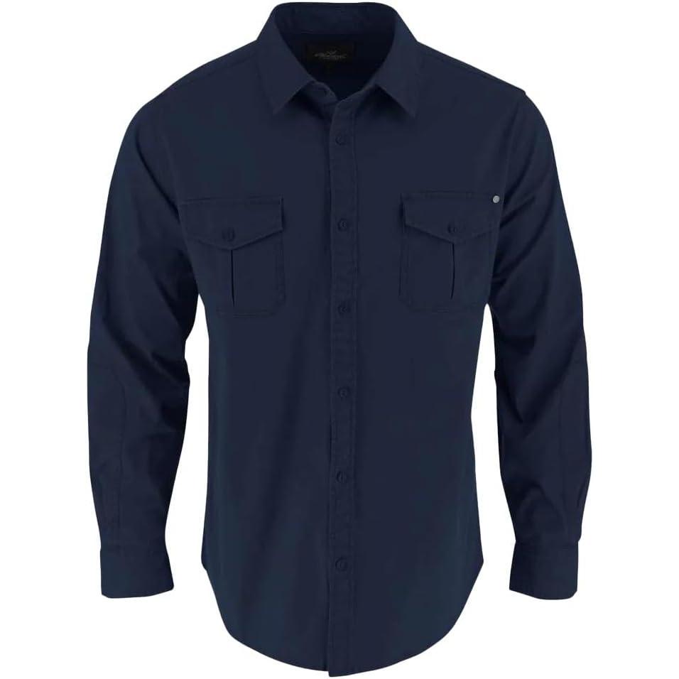imageThorogood Mens Utility Stretch Shop Long Sleeve Button Down ShirtPageant Blue