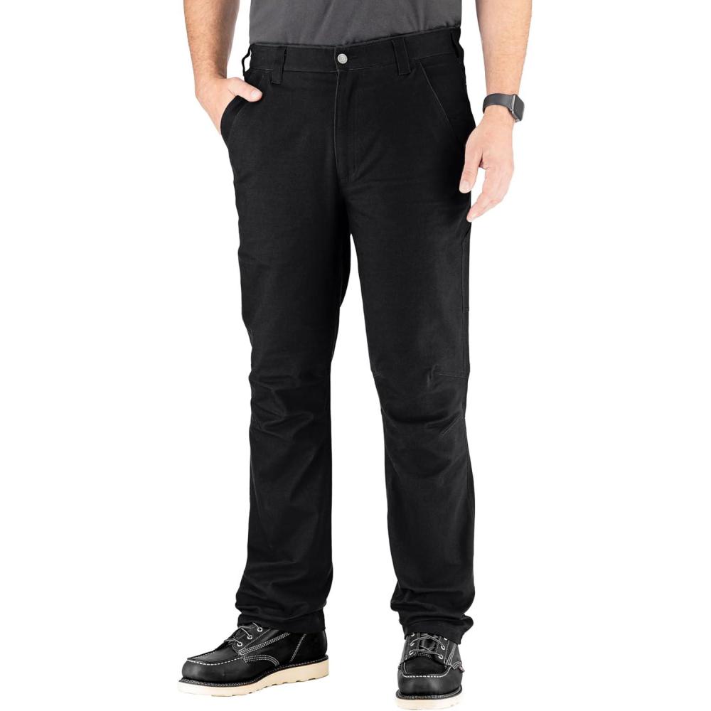 imageThorogood Mens Water Repellent Stretch Canvas Work PantsBlack