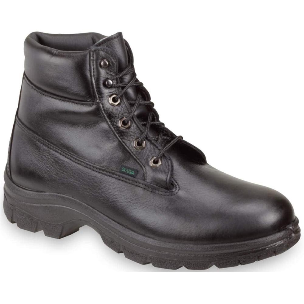 imageThorogood Soft Streets Weatherbuster 6quot Athletic Work Boots for Men  Insulated Premium Black Leather with SlipResistant Outsole Berry Compliant and Postal CertifiedBlack