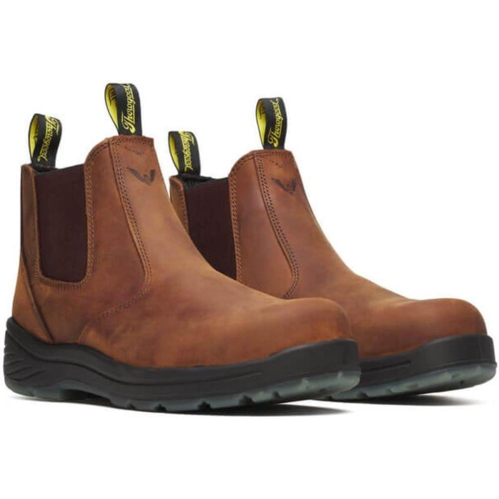 imageThorogood ThoroFlex 6 Slip On Composite Toe Work Boots for Men  Premium Leather with SlipResistant Outsole and ScuffFree Translucent Bottom EH RatedTrail Crazyhorse