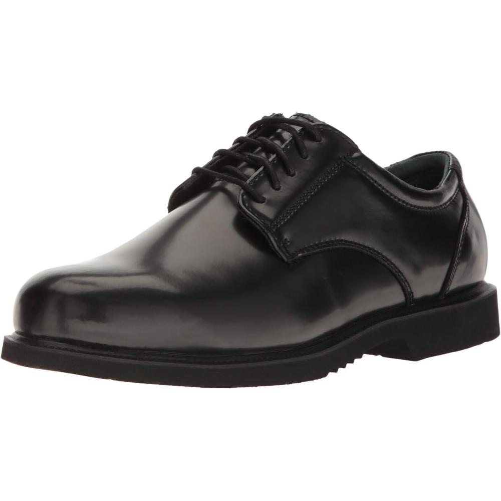 imageThorogood Uniform Classics Oxford Black Dress Shoes for Men Featuring HighShine Leather Removable EVA Comfort Insole and SlipResistant Blown Rubber OutsoleBlack