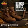 Thorogood 6” Waterproof Work Boots for Men – Nano Composite Toe – Genesis Series – Full-Grain Leather with Comfort Insoles and Slip-Resistant Outsoles(Chestnut)