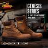 Thorogood 8” Waterproof Work Boots for Men – Genesis Series – Full-Grain Leather with Comfort Insoles and Slip-Resistant Nitrile Rubber Outsoles(Chestnut)