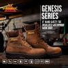 Thorogood 8” Waterproof Work Boots for Men – Insulated & Safety Toe – Genesis Series – Full-Grain Leather with Comfort Insoles & Traction Outsoles(Chestnut)