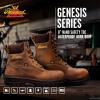 Thorogood 8” Waterproof Work Boots for Men – Nano Composite Toe – Genesis Series – Full-Grain Leather with Comfort Insoles and Slip-Resistant Outsoles(Chestnut)