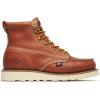 Thorogood American Heritage 6” Moc Toe Work Boots for Men – Soft Toe, Premium Full-Grain Leather with Slip-Resistant Wedge Outsole and Comfort Insole; EH Rated(Tobacco)